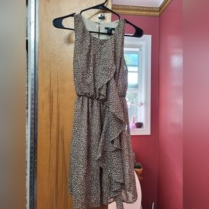 Brown cheetah print dress with ruffles fun!